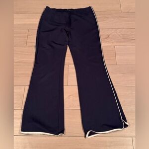 SO Women's navy blue Flared Sweatpants with White Trim MEDIUM